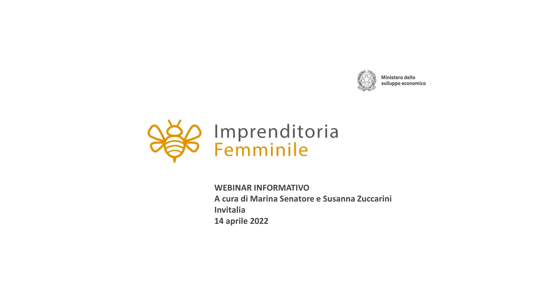 Fondo Impresa femminile - Webinar Informativo - 14 aprile 2022
