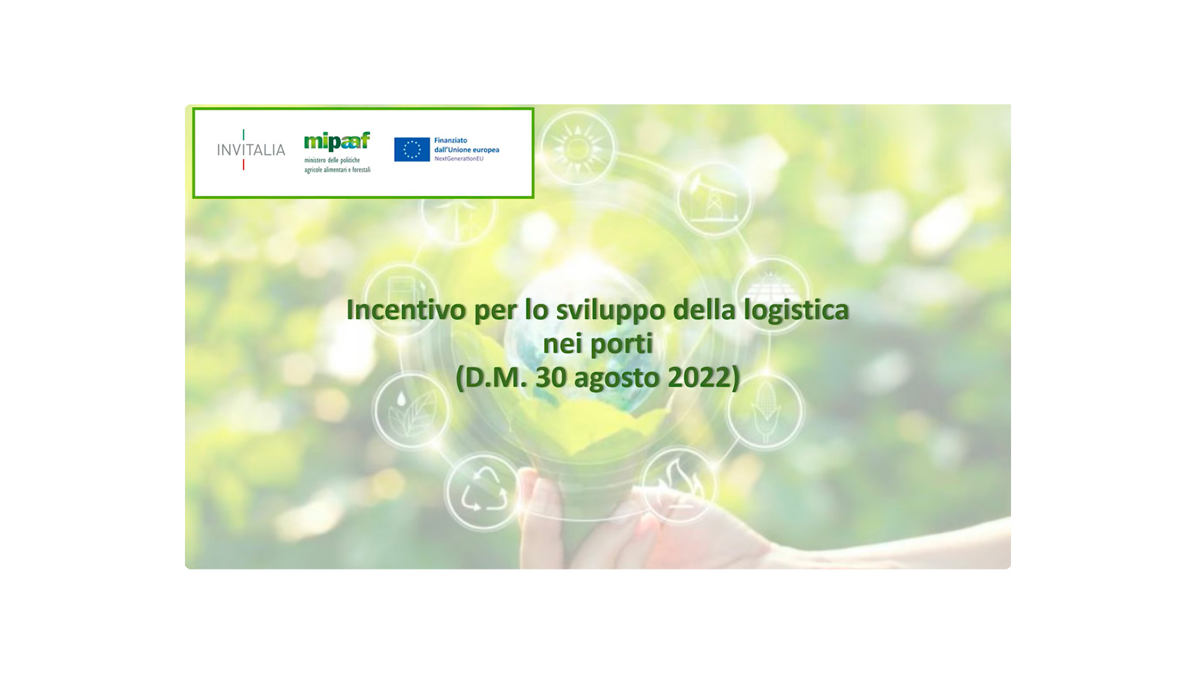 Webinar - Incentivi per lo sviluppo della logistica agroalimentare dei porti