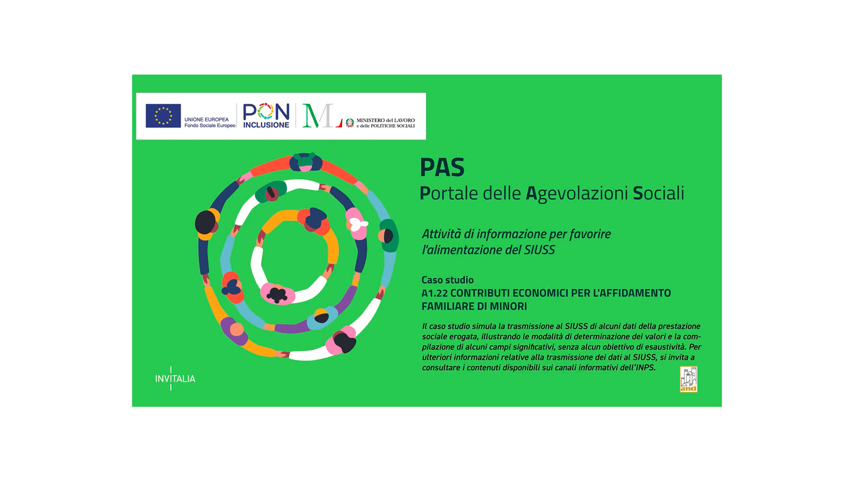 Portale delle Agevolazioni Sociali (PAS) - Video tutorial 3 - Contributi per l'affidamento di minori