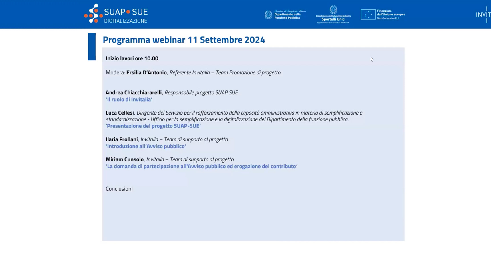 Sportelli Unici Attività Produttive – SUAP