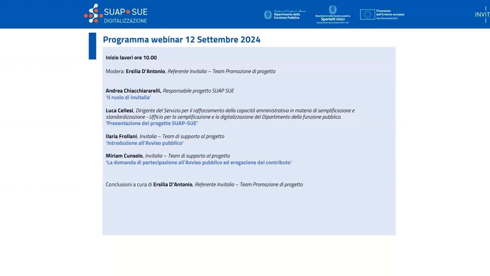 Sportelli Unici Attività Produttive – SUAP